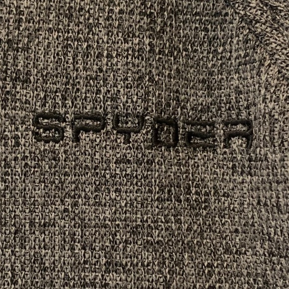 Spyder Men's Outbound Half-Zip Pullover Mid-Weight Gray Black Jacket Large L - Picture 8 of 8